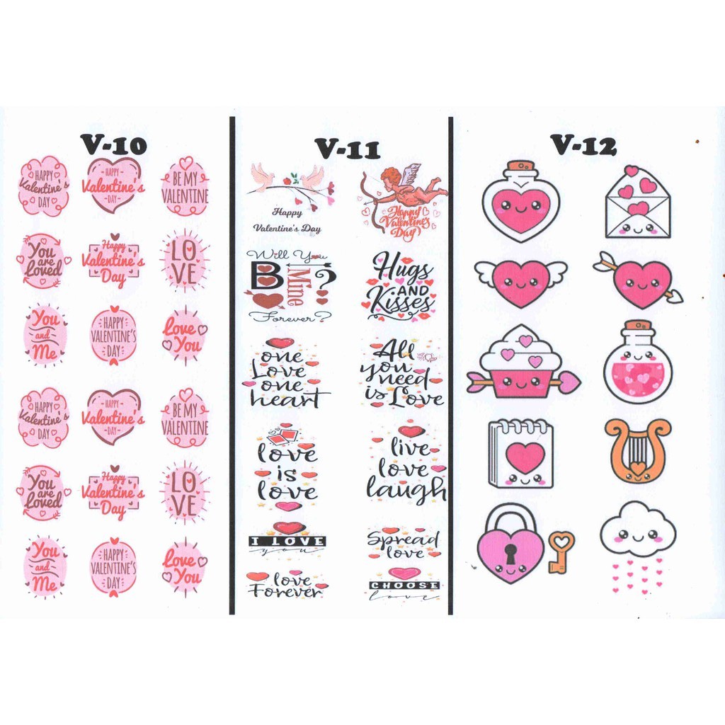 Edible Stamp / Edible Picture / Stiker Makanan Valentine p1