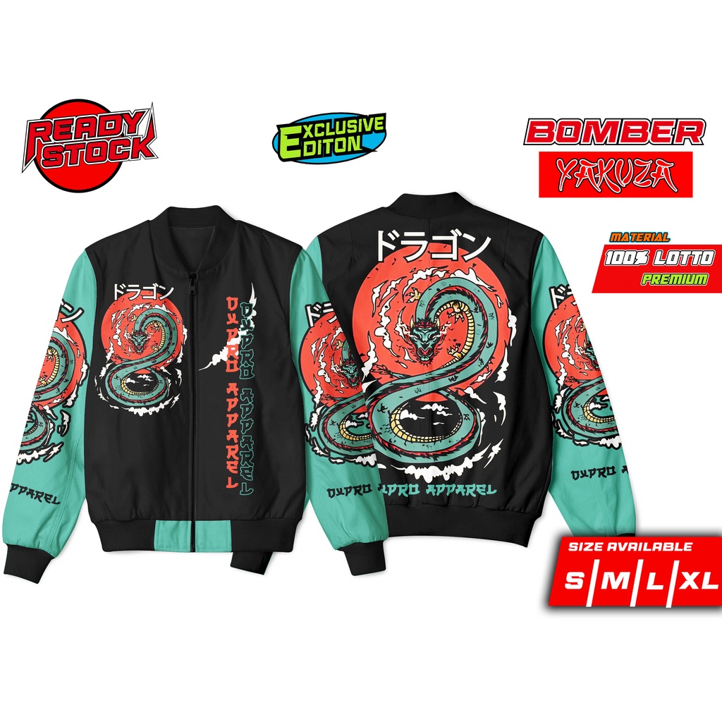 JAKET BOMBER RACING EXCLUSIVE PRO X YAKUZA LIGHT LIONG DRAGON