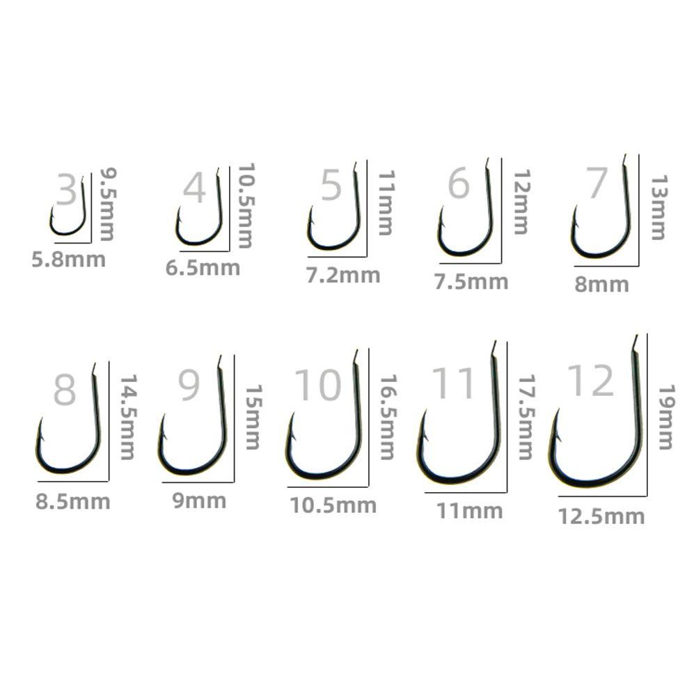 Suyo 500pcs Fishhooks Umpan Tackle Kotak DIY Stainless/Ikan Gurame/Ikan Air Tawar Kit