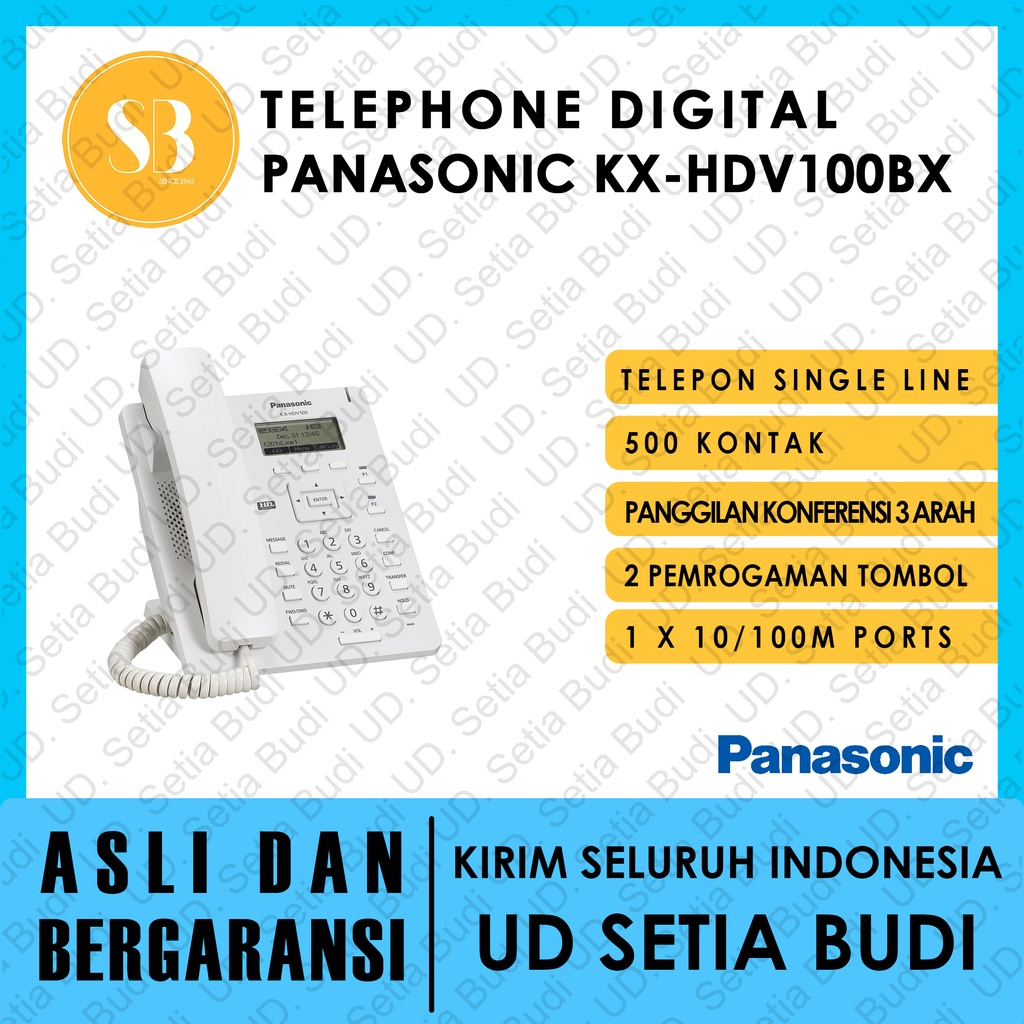 Telephone Digital Panasonic KX-HDV100BX asli dan bergaransi