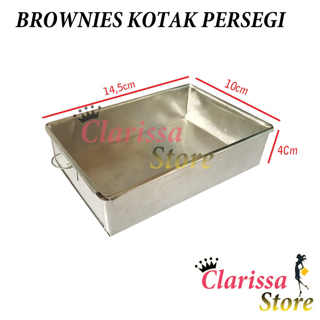 CETAKAN LOYANG KUE BOLU KUKUS BROWNIES KOTAK PERSEGI STAINLESS