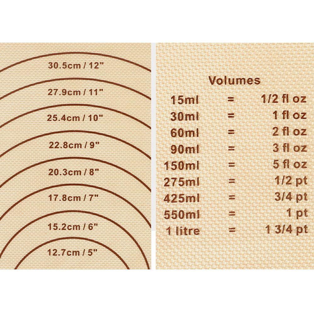 Solighter Silicone Baking Mat Besar Adonan Roti Rolling Oven Liner Fondant Mat Pastry Making