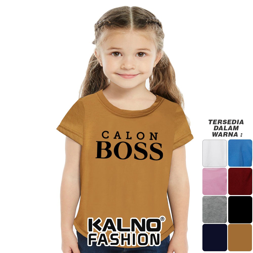 Baju Anak Print calon boss 308 - Anak Anak Umur 1 -  7 Tahun Ukuran S M L XL Bahan Katun polyester