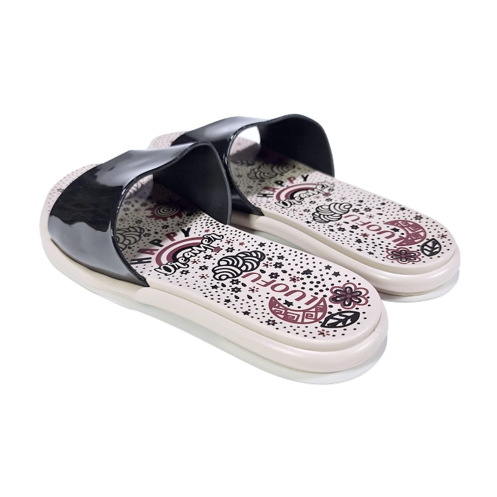 jelly sandal selop wanita luofu karet import sendal cewek F2314E33PK