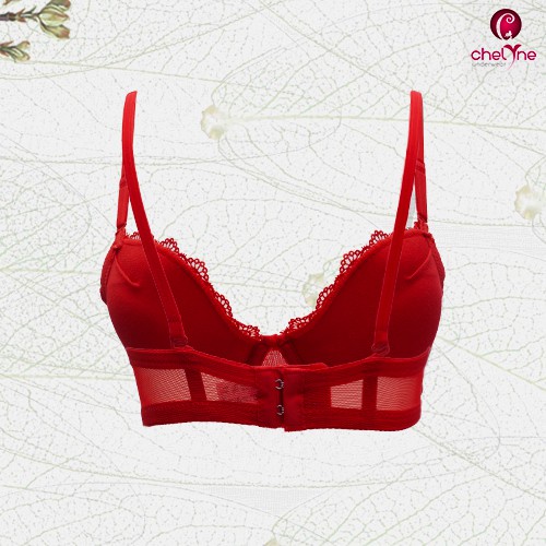 BH Chelyne Push-Up-Bra 911 Full Brukat Tebal - Half Cup Bra