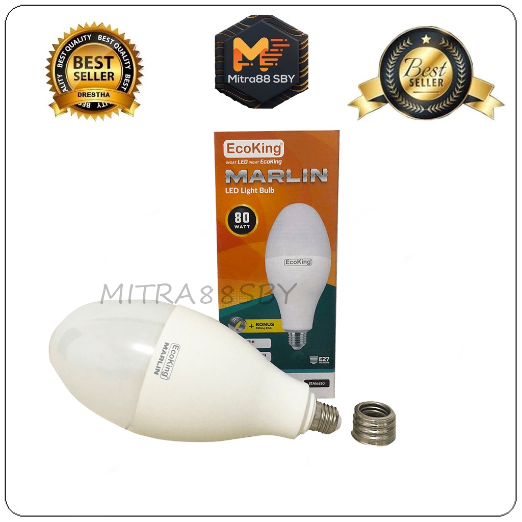 Mitra88sby Lampu LED BULB Marlin MERCURY ECOKING WARNA PUTIH Bisa E27 Sama E40