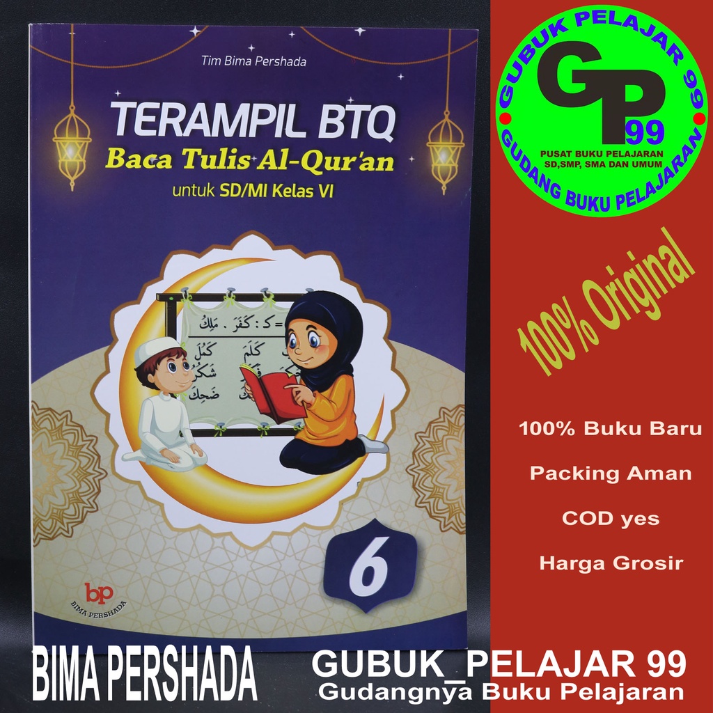 TERAMPIL BTQ Untuk Kelas 6 SD/MI BIMA PERSHADA Original