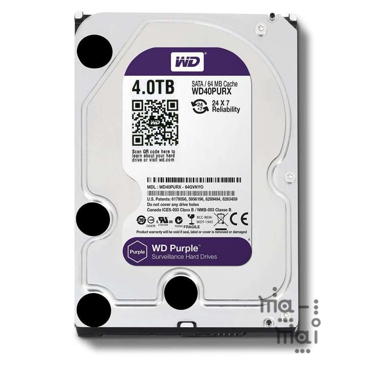 WD PURPLE WD40PURZ 4 TB 3,5&quot; SURVEILLANCE CCTV WD PURPLE 4TB