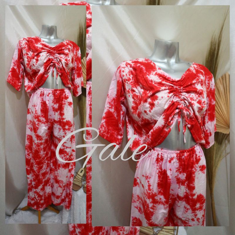 satu set tie dye serut