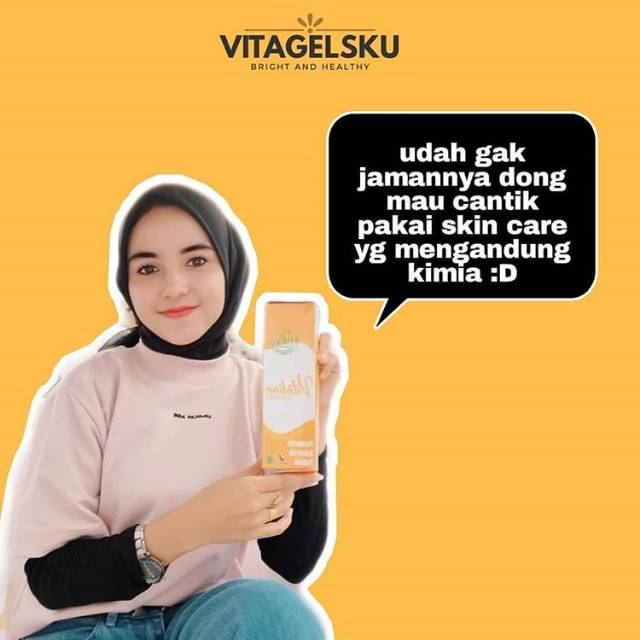 TERLARIS VITAGEL VITALINE SUPLEMEN PEMUTIH BADAN HERBAL | PEMUTIH BADAN