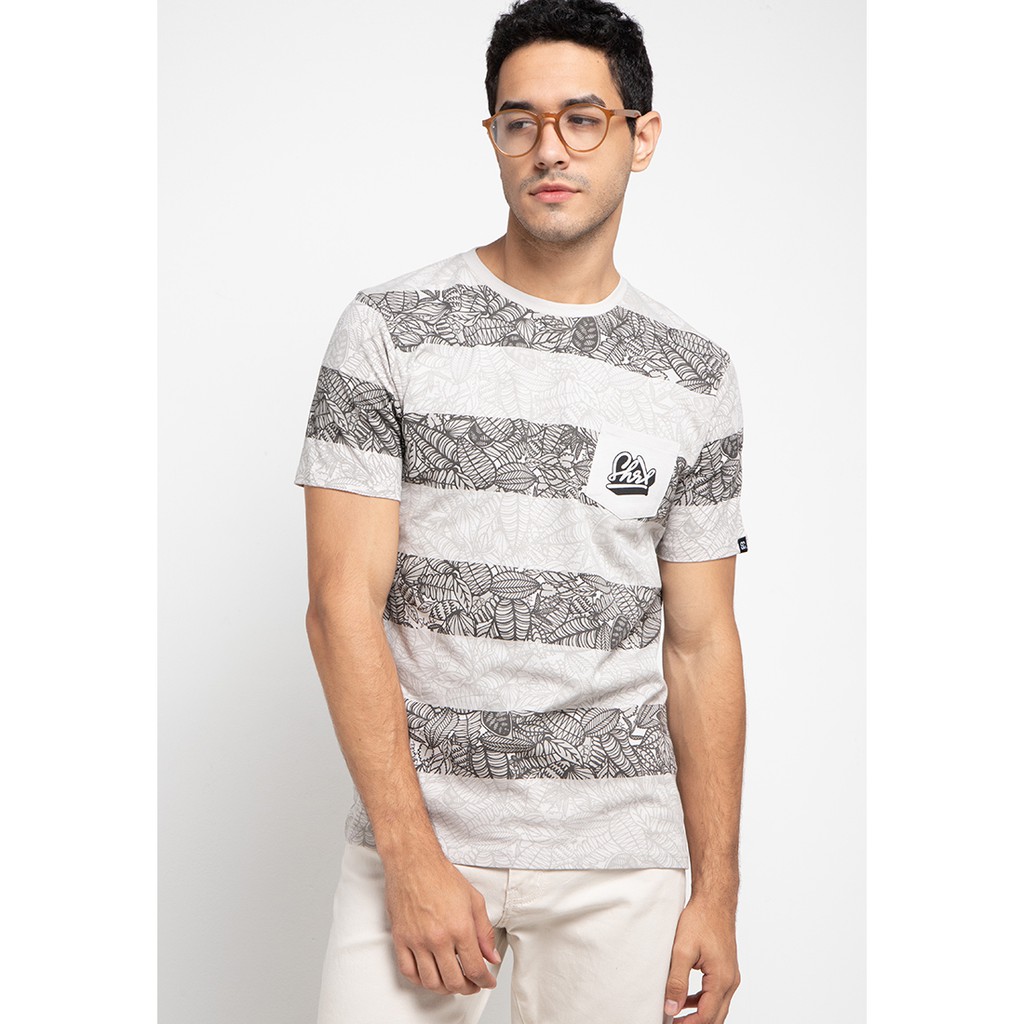 Sharks - Floral Pocket Tshirt - Abu-abu [SGB144505522]