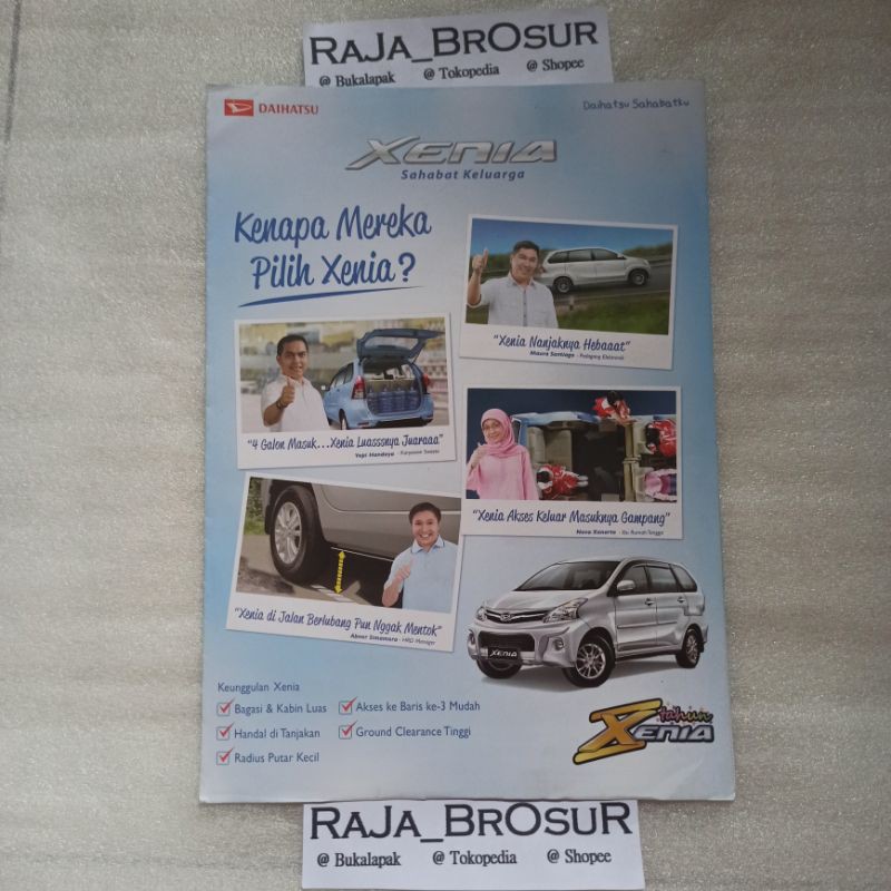 Poster brosur Daihatsu Xenia