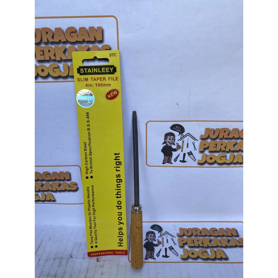 Kikir Gagang Kayu / Kikir Gergaji Gagang Kayu / Kikir Segitiga Gagang