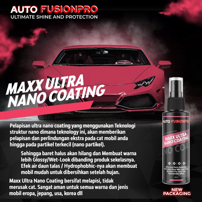 READY MURAH Maxx Ultra Nano Coating - Pengkilap Cat Mobil by AUTOMAXX FUSIONPRO