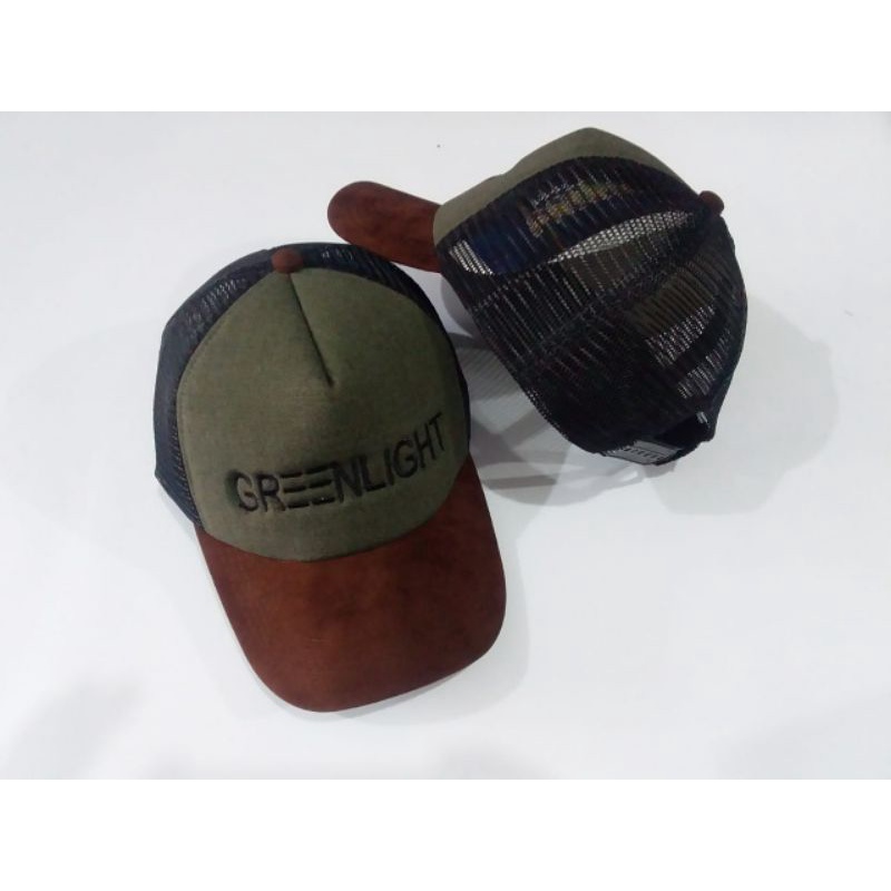 TOPI TRUCKER GREENLIGHT BORDIR