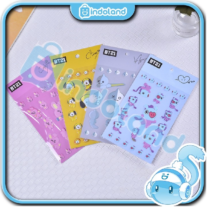 ☀ INDOLAND ☀ R197 STIKER BTS TIMBUL 3D KARAKTER KARTUN STICKER DINDING BT21 FASHION KOREA KPOP MURAH
