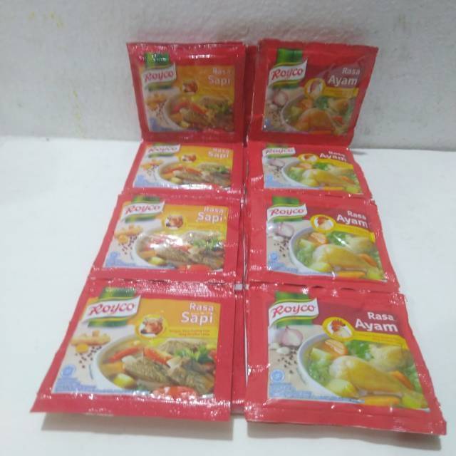 

Bumbu royco ayam & sapi sachet isi 12