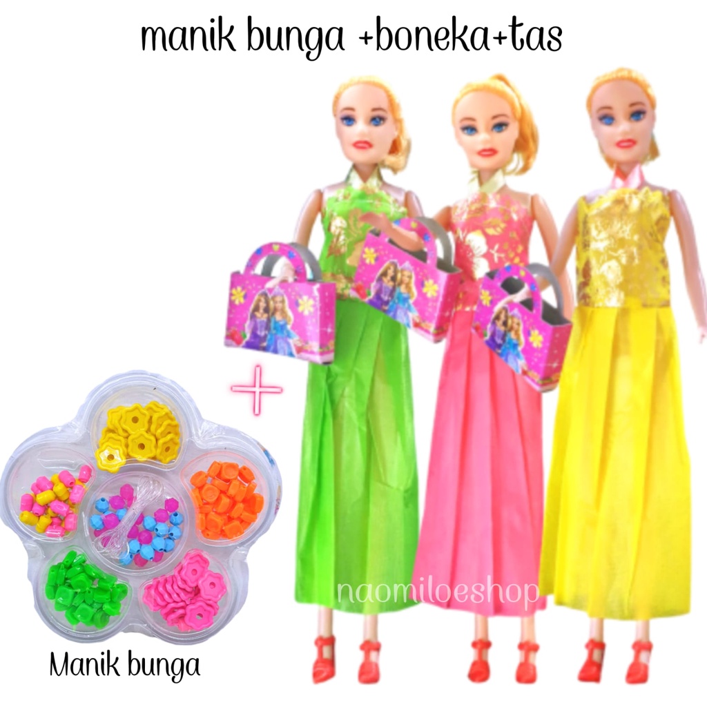 MANIK BUNGA MUTE + MAINAN BONEKA ANAK + mainan meronce gelang MAINAN MUTE DIY GELANG boneka MURAH