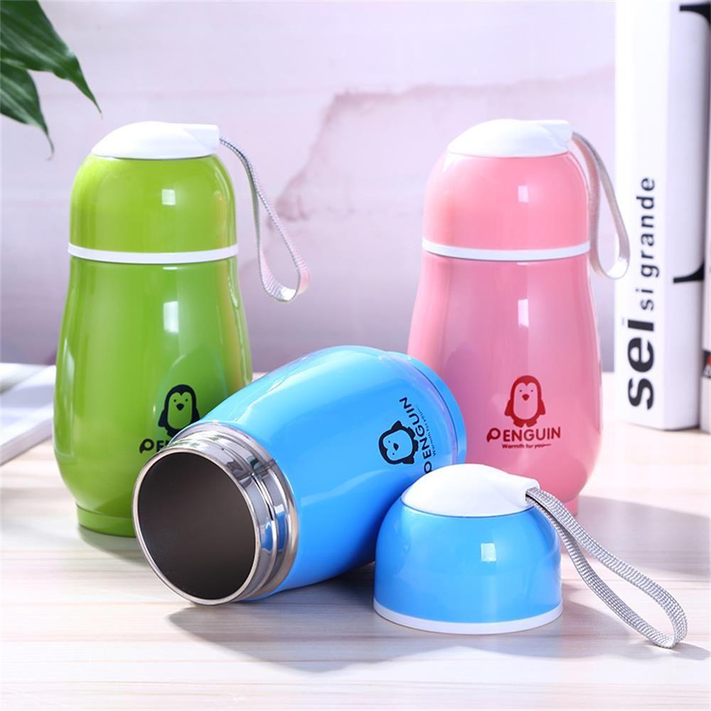 Preva 300ml Botol Hangat Dan Dingin New Vacuum Mug Pinguin Anti Bocor