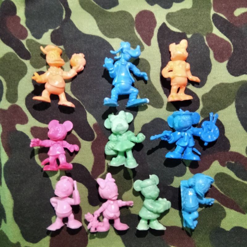 Figure Donald duck, Micky Mouse Mini Figure Disney Diorama Mainan Jadul Donal Bebek Miki Tikus