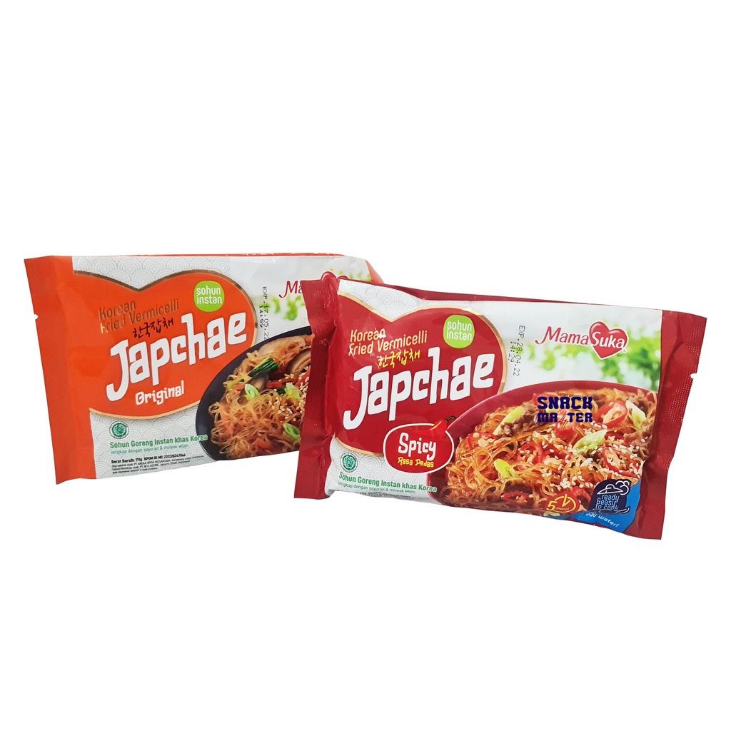 MamaSuka Japchae Instant Food Original &amp; Spicy Halal - 111gr