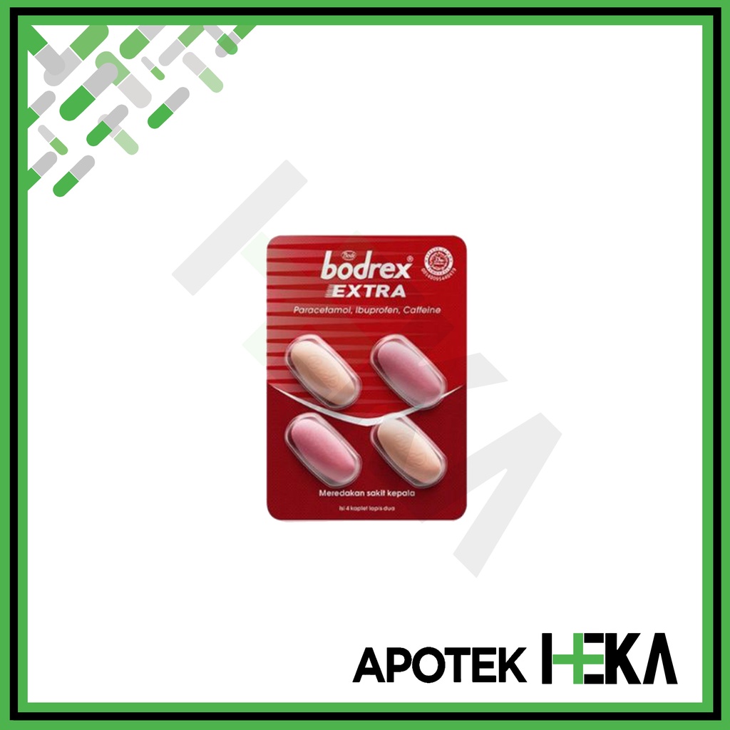Bodrex Extra Strip isi 4 Tablet - Meredakan Sakit Kepala (SEMARANG)