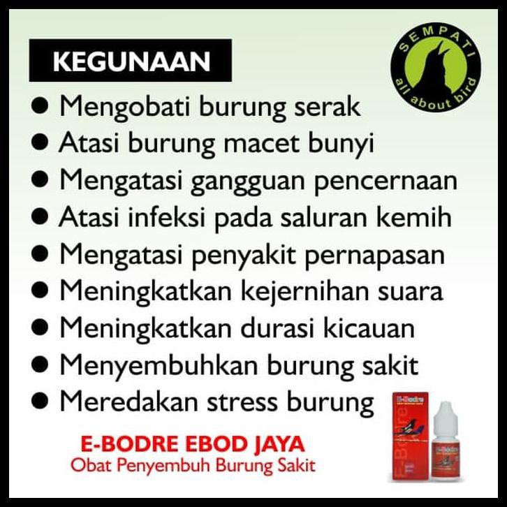Open Ds E Bodre Ebod Jaya Obat Burung Sakit Infeksi Saluran Kemih