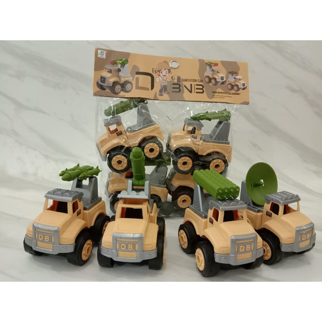 Mainan Bongkar Pasang Military Vehicle DBNB 4 pcs No DB6066-1