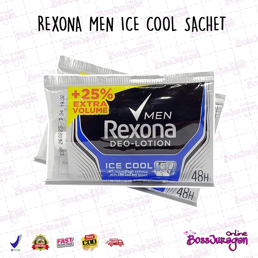 (BOSS) (Sachet) REXONA Men Deo Lotion Ice Cool | REXONA FREE SPIRIT 11,25gr