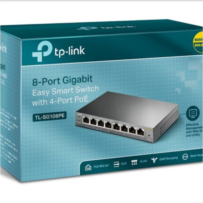 TP-Link TL-SG108PE 8-Port Gigabit Easy 4-Port PoE with Smart Switch