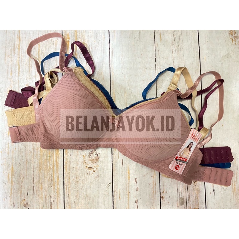 BH Elena 24004 Tanpa Kawat Busa Tipis Bra Elena 24004 Cup B