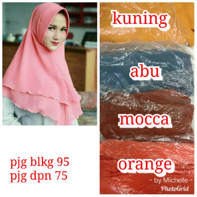 Jilbab khimar ceruty layer 2