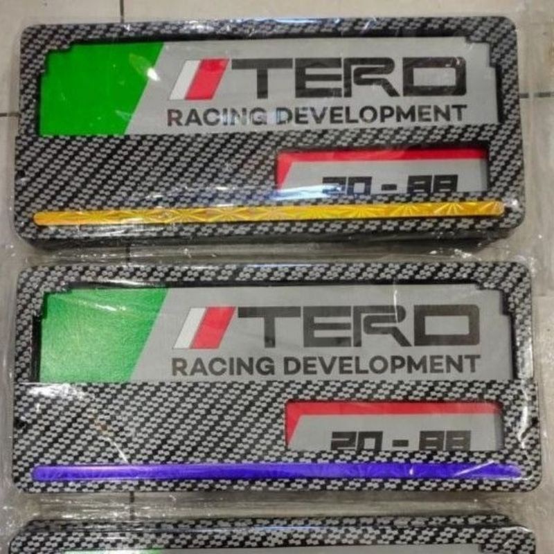 Cover plat nomor motor TERD Motif karbon plat nomor motor motif carbon