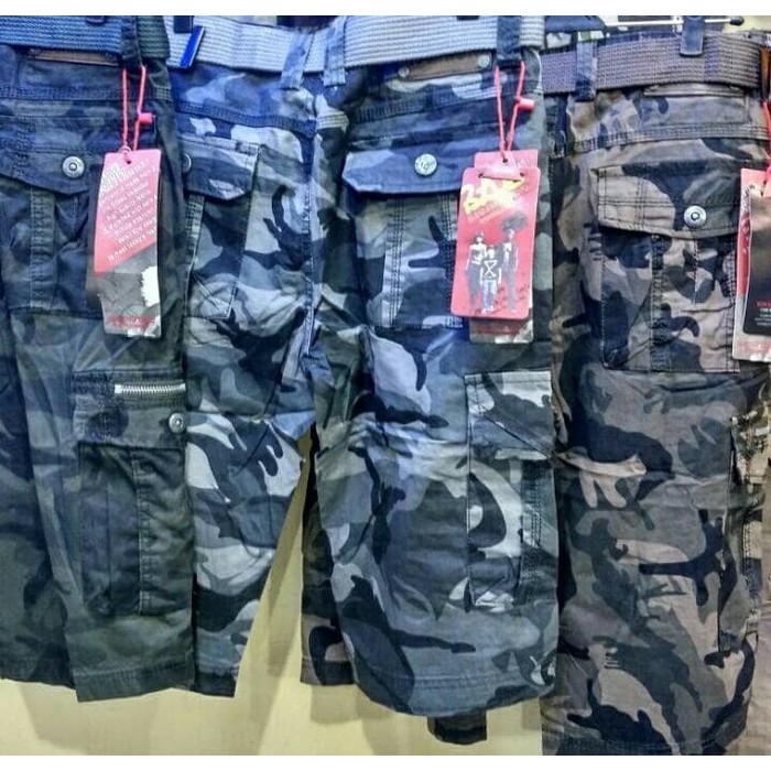 Celana Pendek Loreng Cargo Elite Army Import