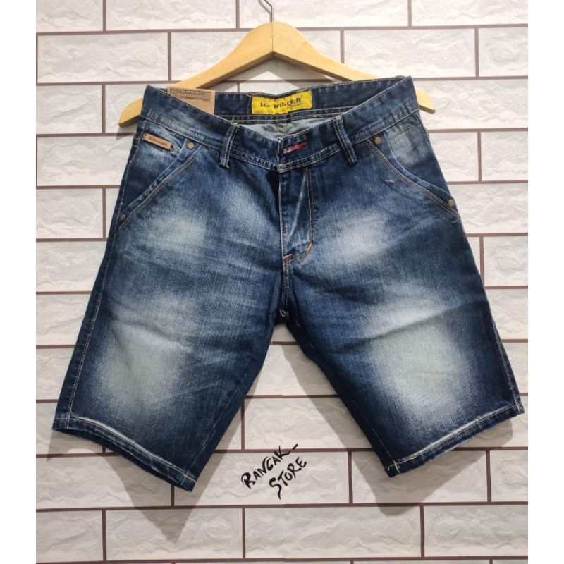 celana jeans pendek distro polos MC WICER ORIGINAL