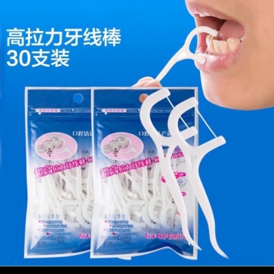 Dental Floss Benang Gigi Pembersih Sela Sikat Behel Tusuk Gigi Set New Aksesoris Kebersihan Mulut