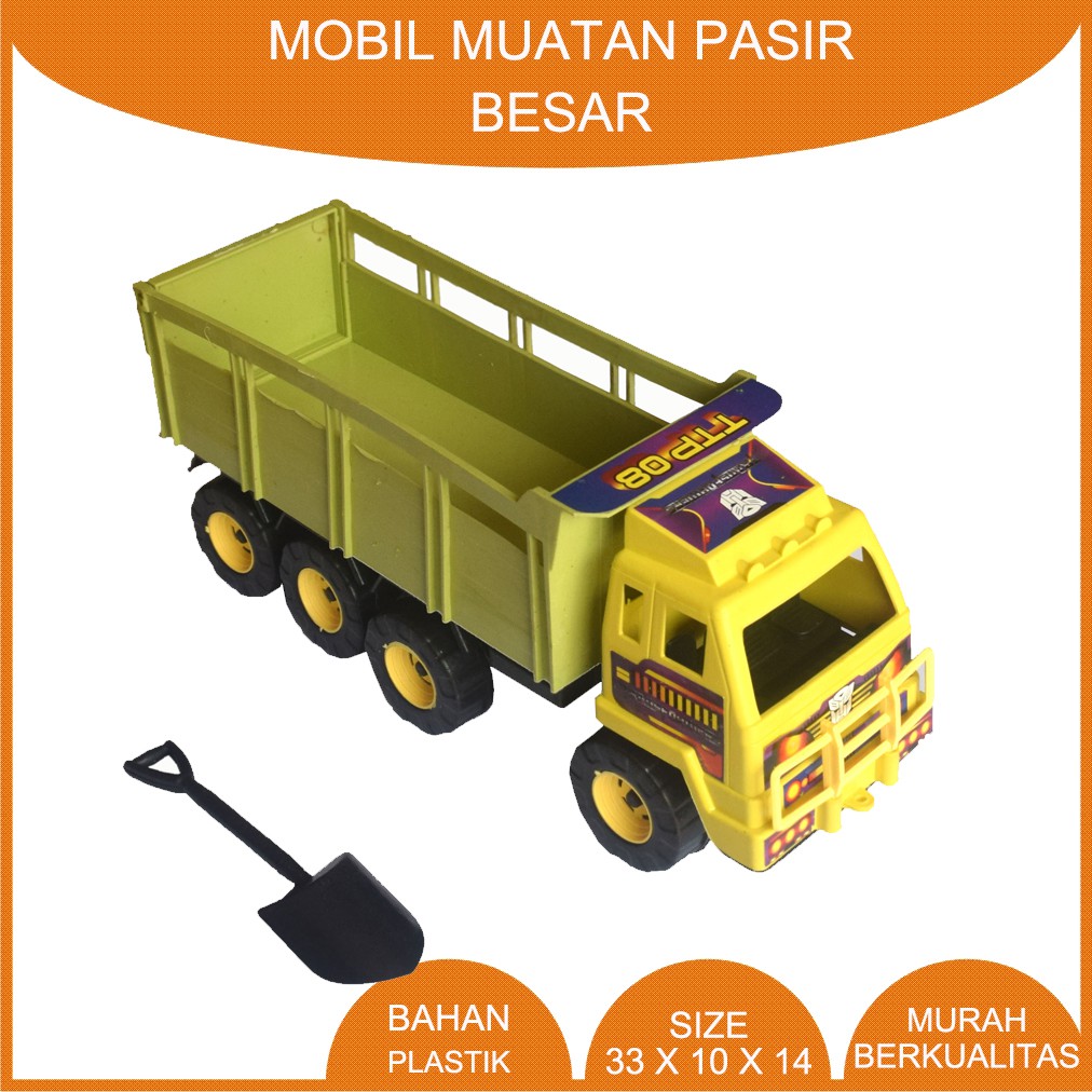 Mainan anak mobil angkutan pasir 8 ban diecast truk konstruksi