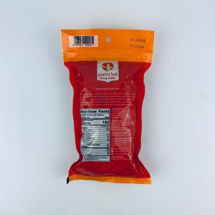 

Poetri Bali Kacang Kapri Spicy Pedas 250 g