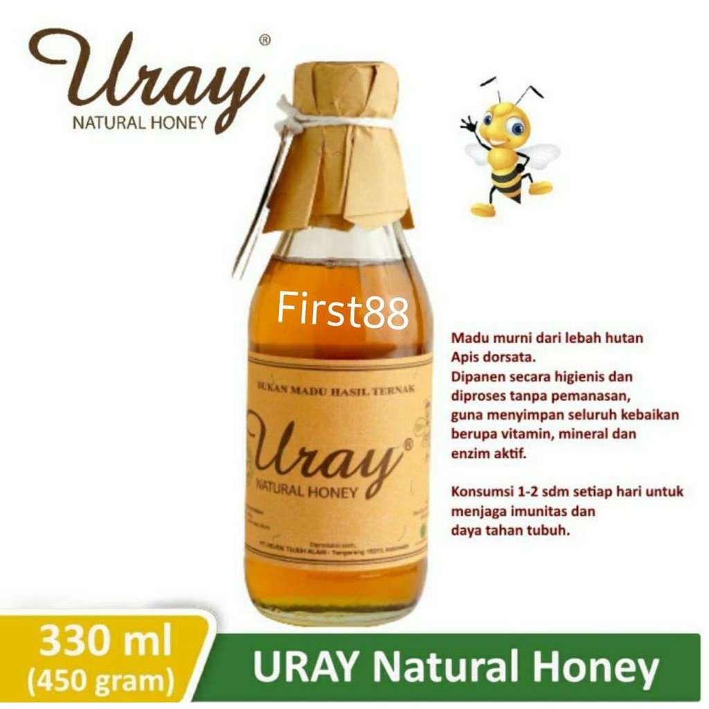 MADU URAY 450GR (330ml) MADU MURNI -MADU HUTAN-SEHAT ALAMI