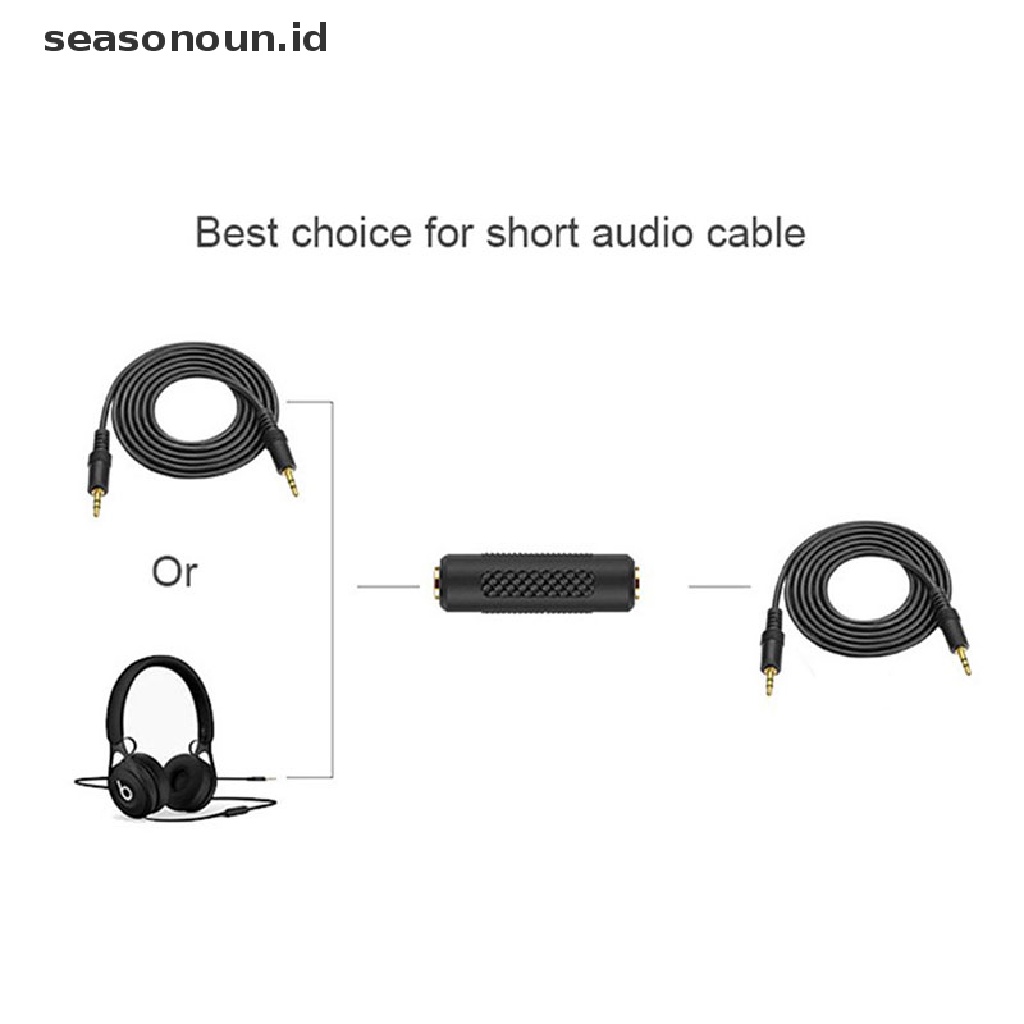 【seasonoun】 nickel Plated 3.5 mm Female to 3.5mm Female Jack Stereo Adapter Connector .