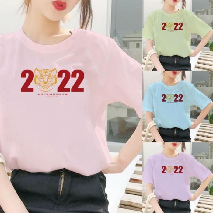 [READY] BARU Baju Kaos Imlek Sincia 2022 Macan Keluarga Family Couple Wanita