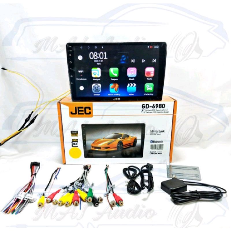 Head Unit Android 9&quot; Ram 2GB / 16GB ANDROID JEC GD 6980 ANDROID 9 inch UNIVERSAL
