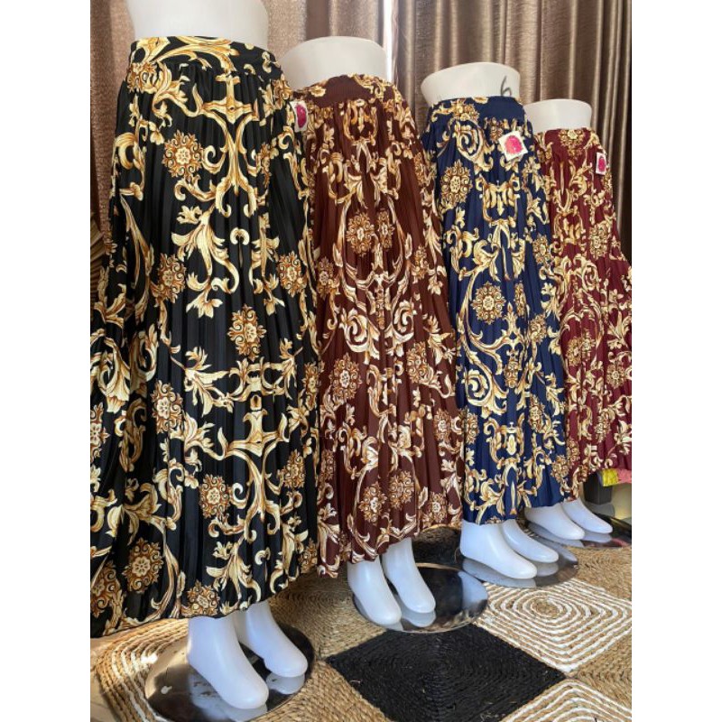 S-221 ROK PLISKET MOTIF SULTAN PREMIUM ROK PLISKET MOTIF MAYUNG