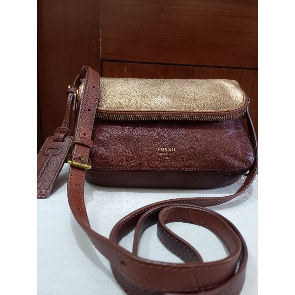 Fossil sling bag preston two tone small
