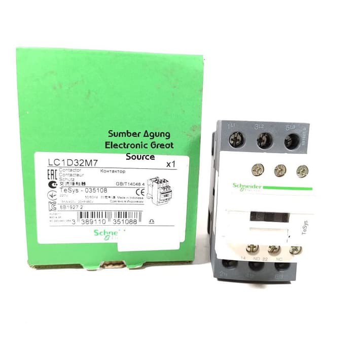 LC1D32M7 Contactor Schneider Electric 32A Kontaktor Listrik Panel LC1D