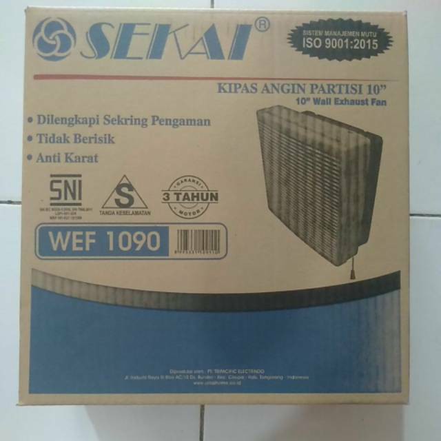 SEKAI WEF-1090 Wall Exhaust / Hexos / Heksos Fan Dinding 10 inch (25 cm) Angin 2 Arah - PUTIH