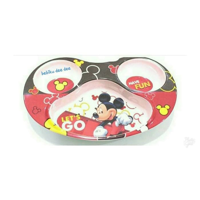 Piring Melamine/Piring Sekat Karakter/Piring Melamin Anak/Piring Makan