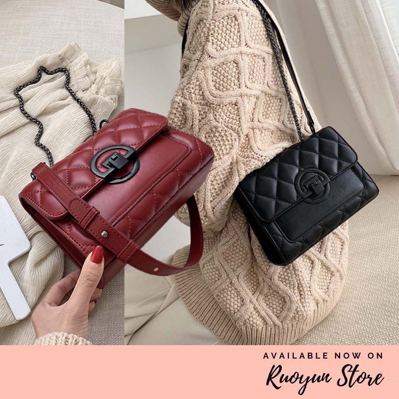 RYX - Retro Leather Tas Selempang Fashion Casual - Ori Import