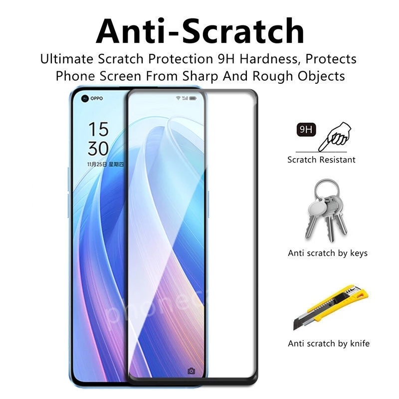 Pelindung Layar Tempered Glass Oppo Reno 7 5G Reno 7 Z 5G Paket 2 in 1