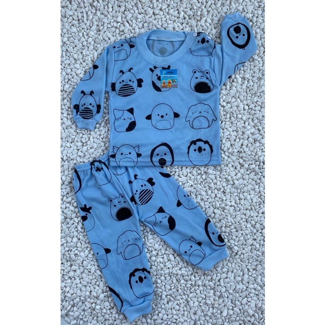 baju bayi lucu murah motif animal cute setelan PANJANG 3-18 bulan